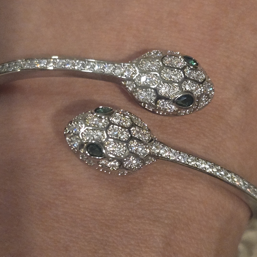 Elegant Silver Snake Bracelet - Picture 7 of 11